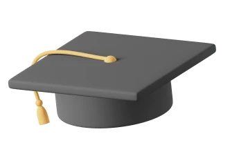 Black graduation hat